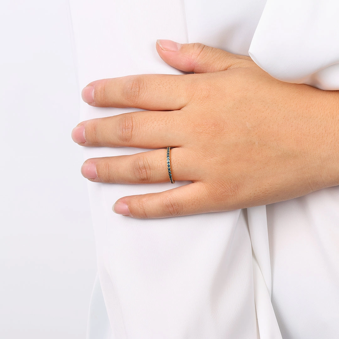 Birthstone Eternity Stacking Ring