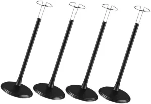 Black Adjustable Doll Stands Waist Clip 4pcs Action Figure Holders Display Rack for Collectibles