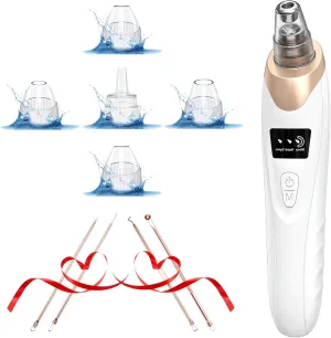Blackhead Remover Pore Vacuum Kit-2023 Upgraded Blackhead Extractor Tool with 3 Adjustable Suction Levels, 5 Probes, USB Rechargeable, Suitable for Women and Men