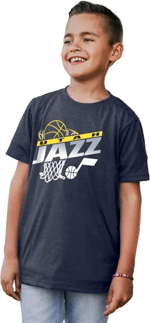 Blue 84 Unisex Kid's NBA Officially Licensed Youth Tri-Blend T-Shirt Hoop Team Color