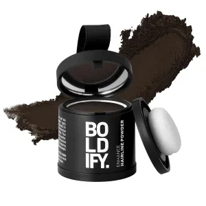 BOLDIFY Hairline Powder (LARGE, 10g) - Root Touch Up Hair Color for Gray Coverage - Bald Spot Concealing Hair Powder for Women & Men - 48-Hour Stain-Proof - Dark Brown