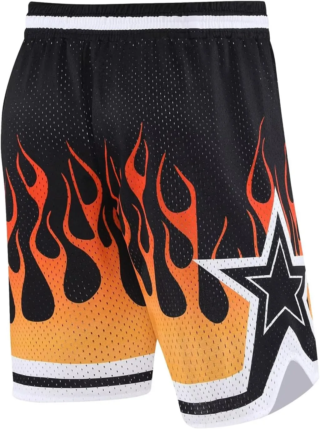 BOOMLEMON Men's Basketball Shorts Casual Workout Athletic Shorts Mesh Graphic Print Running Short Pants
