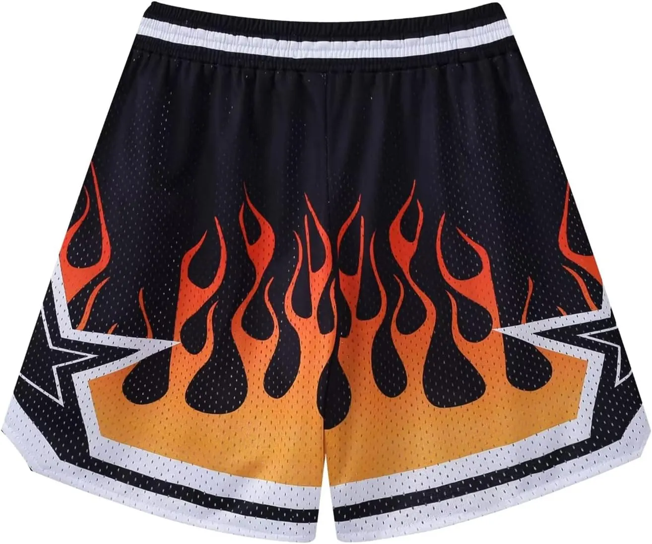 BOOMLEMON Men's Basketball Shorts Casual Workout Athletic Shorts Mesh Graphic Print Running Short Pants