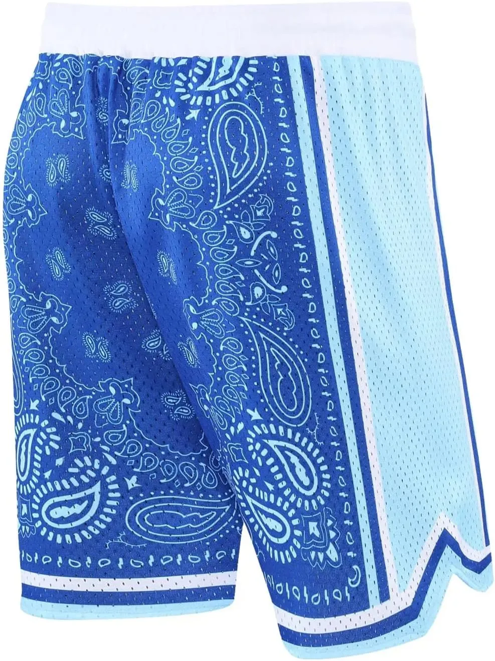 BOOMLEMON Men's Basketball Shorts Workout Athletic Paisley Shorts Mesh Print Running Short Pants