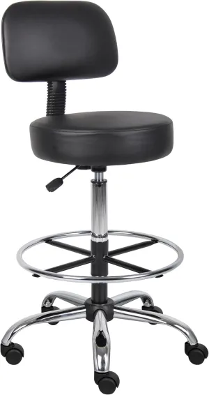 Boss Office Products Medical Stool, Black