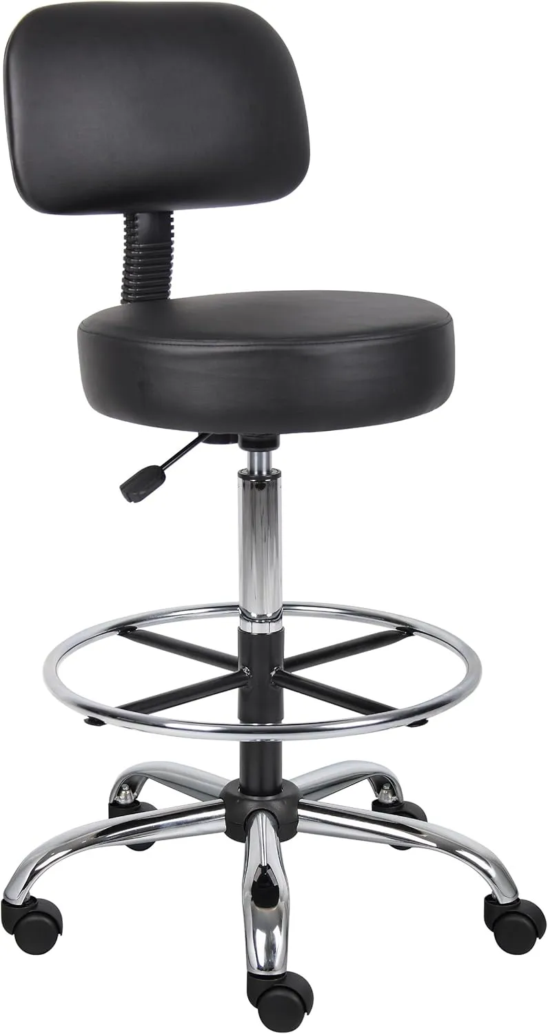 Boss Office Products Medical Stool, Black