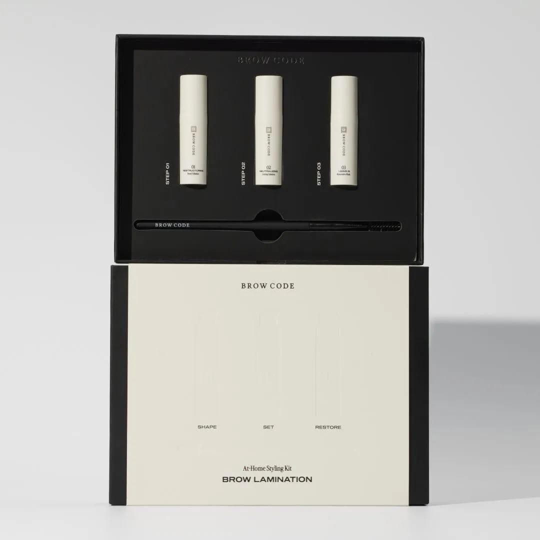Brow Code At-Home Lamination Kit - Brow Styling for Fuller, Fluffier Brows | Easy DIY Brow Lamination for All Hair Types