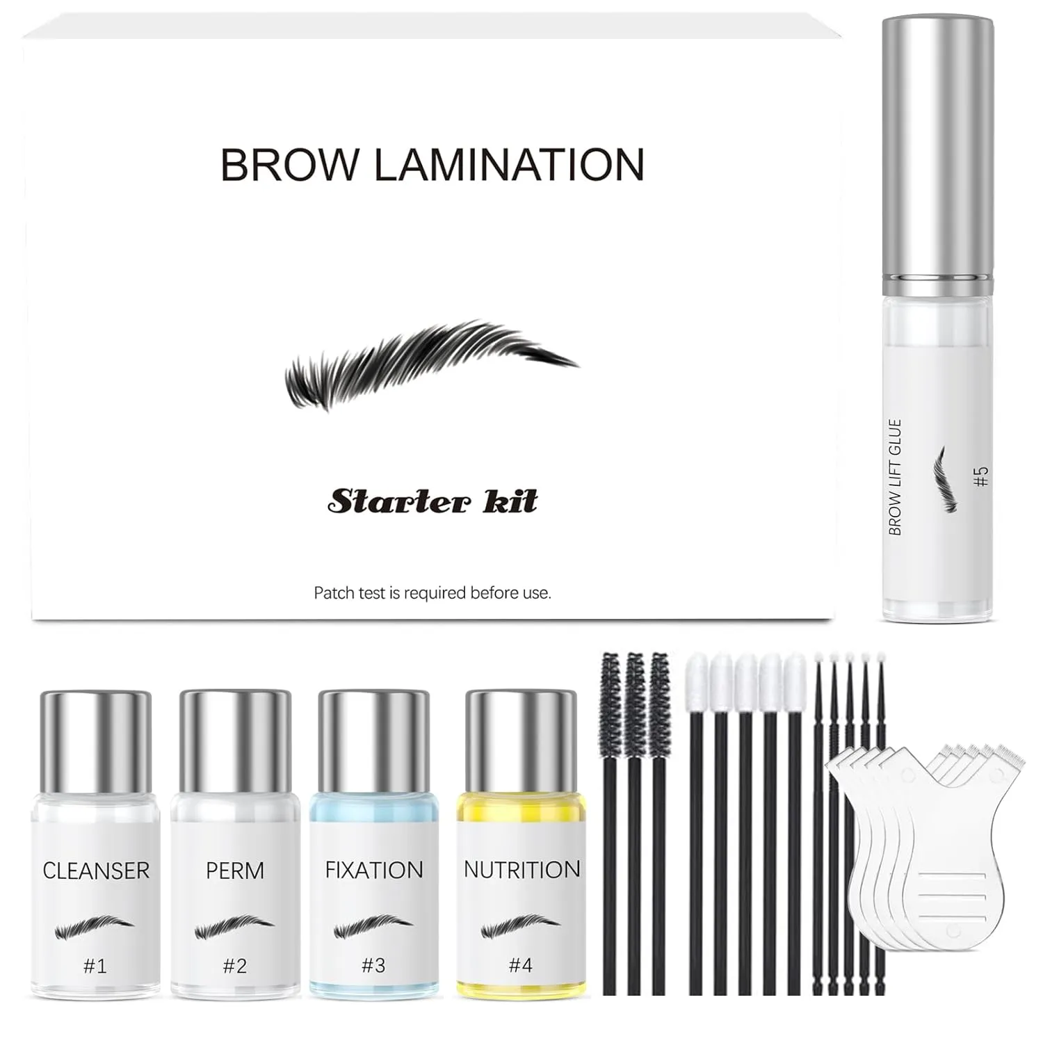 Brow Lamination Kit, KERATIN Eyebrow Lamination Kit Professional DIY Brow Lift Styling Kit For Fluffy Thicker Eyebrows, Instant Quick Perm For Brows Growth 8-weeks for Salon,Home Use