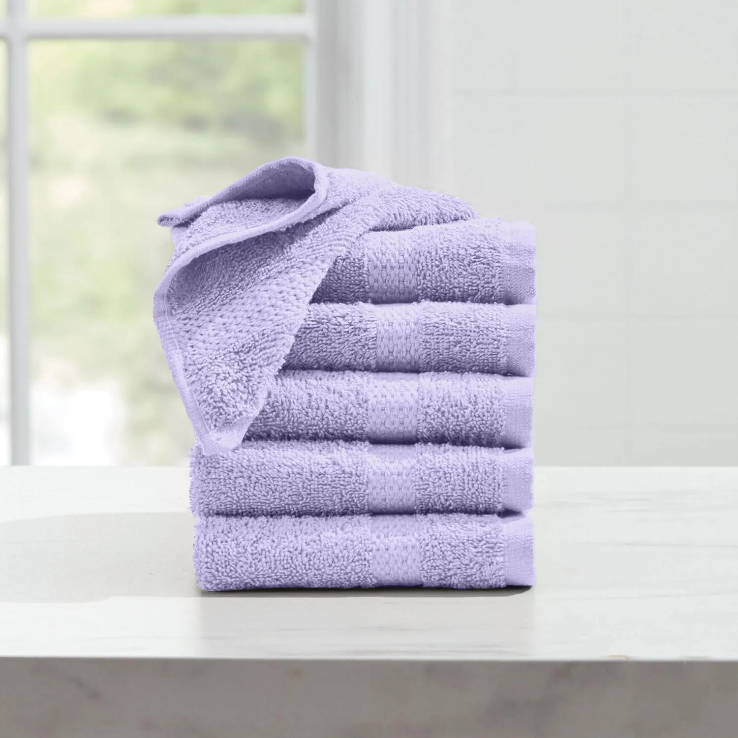 BrylaneHome BH Studio 6-Pc Wash Cloth Set - Lilac