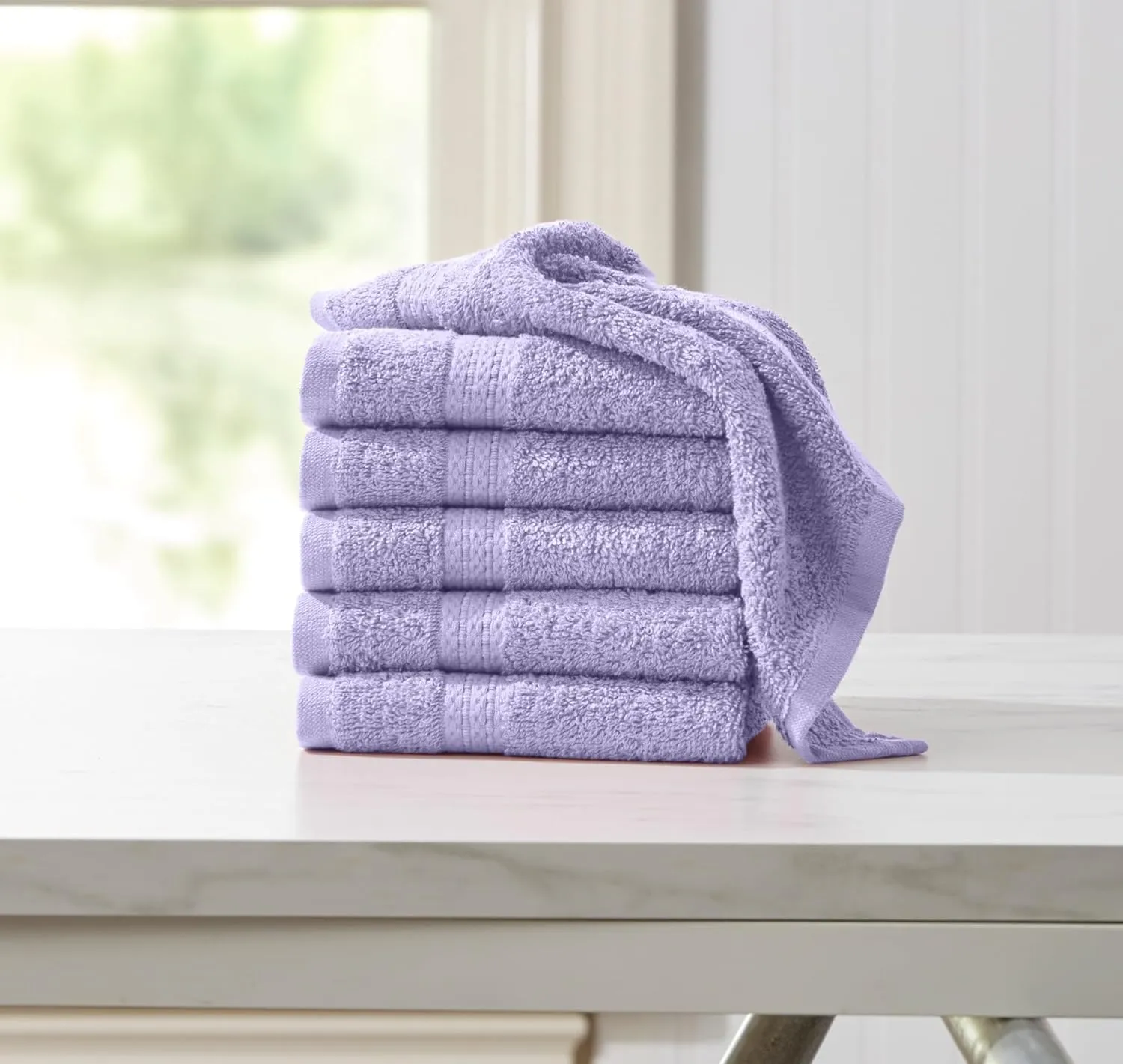 BrylaneHome BH Studio 6-Pc Wash Cloth Set - Lilac