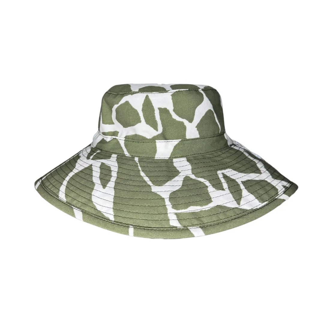 Bucket Hat 10cm Brim GREEN GIRAFFE