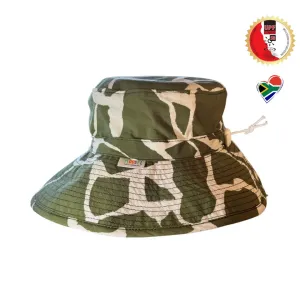 Bucket Hat 10cm Brim GREEN GIRAFFE
