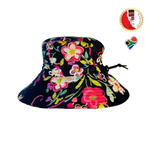 Bucket Hat 7cm Brim MIDNIGHT BLOOM