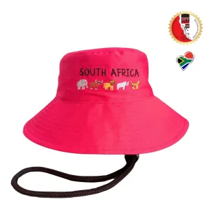 Bucket Hat 7cm Brim PINK SOUTH AFRICA BIG 5