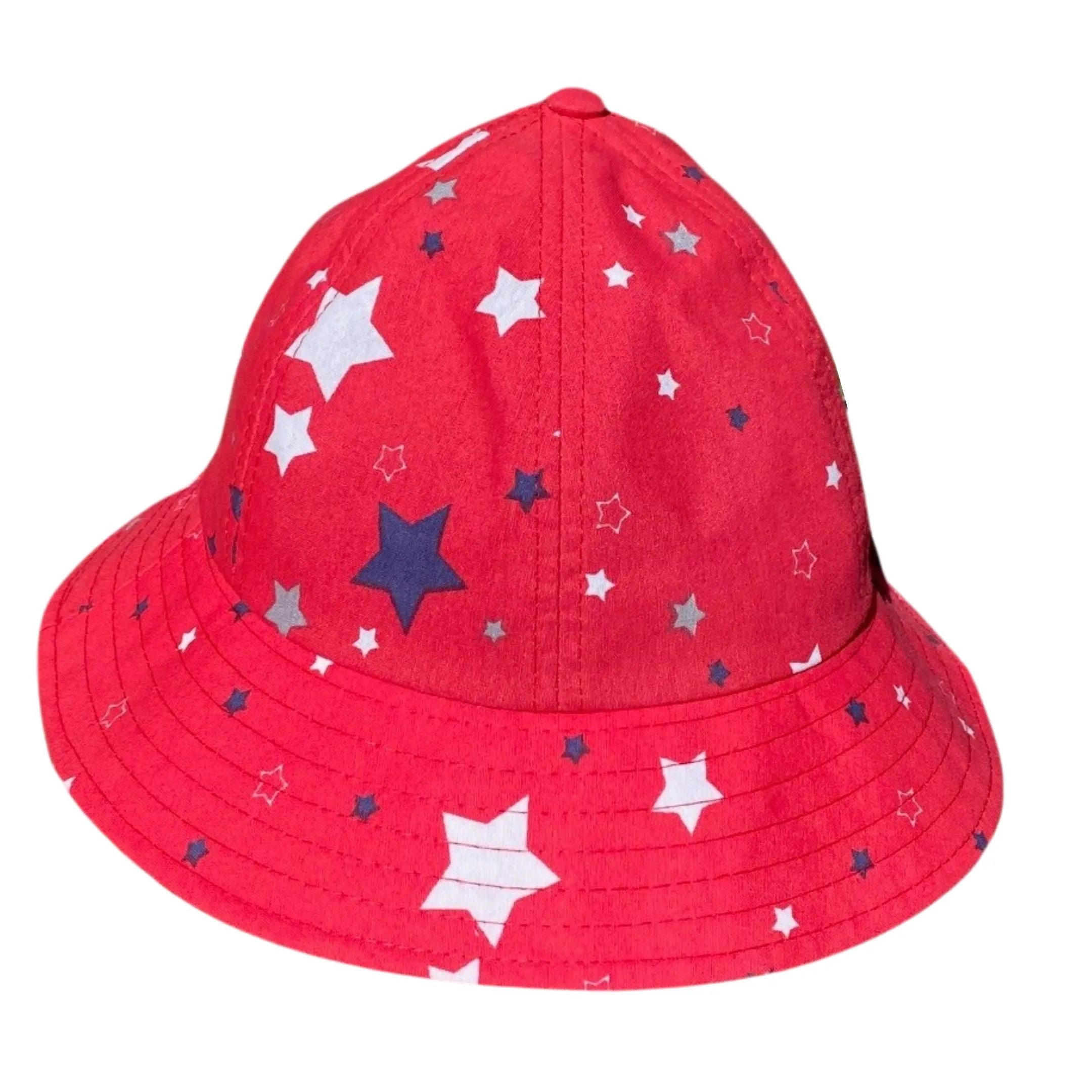 Bucket Panel Hat with Stars RED (Size 50cm only)