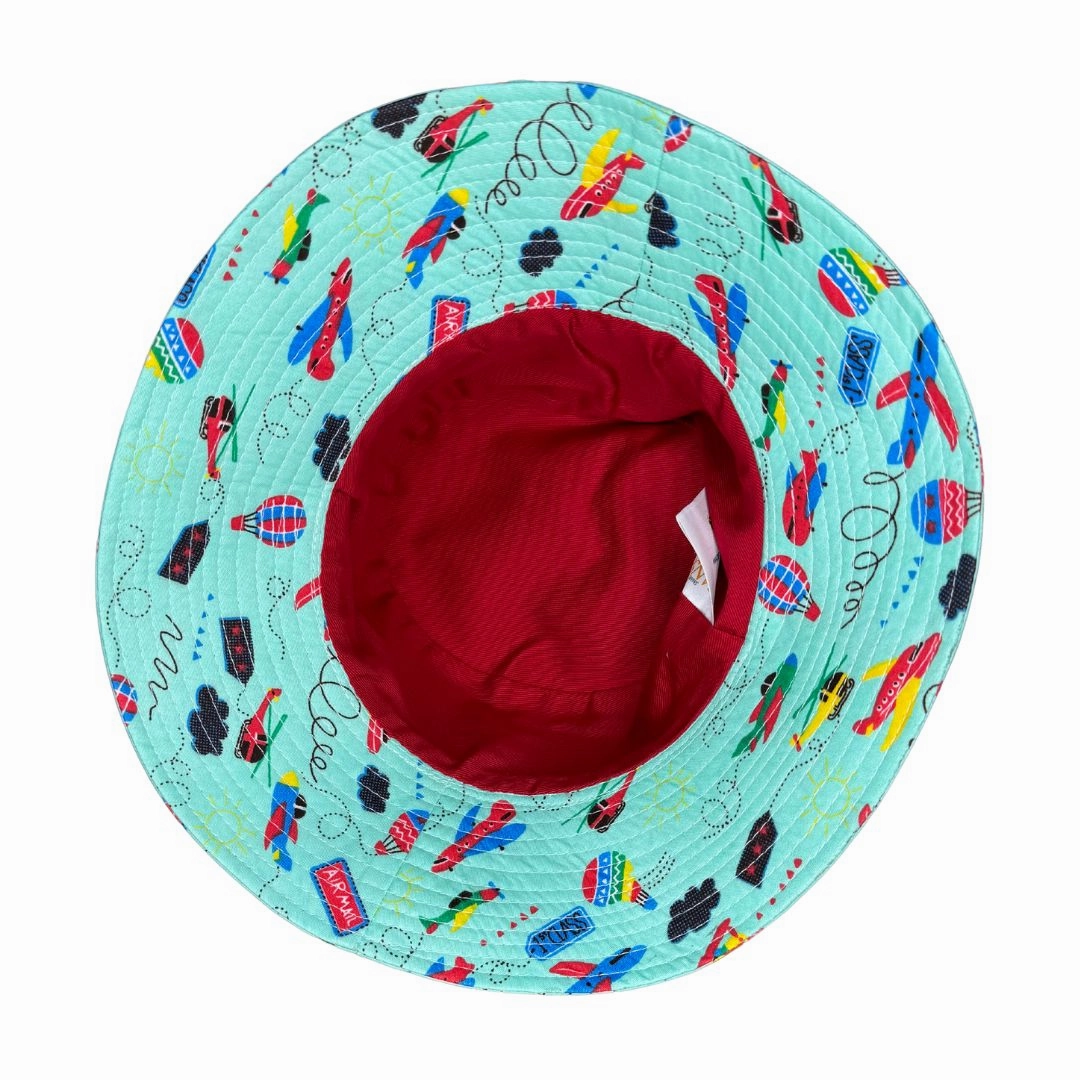 Bucket Hat 7cm Brim MINTY PLANES
