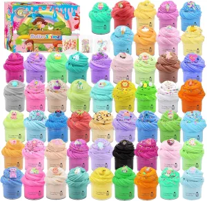 Butter Slime Party Favors for Girls Boys, Slime Kit Toys with 54 Pack Cute Butter Slimes, Soft Stress Relief Slime Toys for Kids Ideal Birthday Easter Filling Stuffers Gifts Slime Toys.