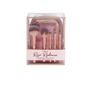 CALA Rose Radiance Brush and Pouch, Set of 5