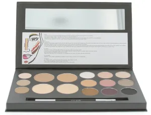 Cameo Cosmetics Eyes and Face Contouring Kit, Dark Colors, A 3 Palettes in One Makeup Kit with 16 Bestselling Shades, Step by Step Instructions Included