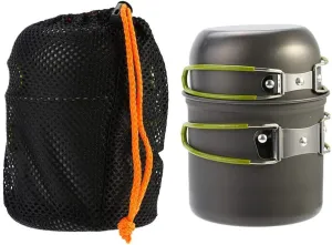 Camp Stoves, Portable Camping Aluminium Alloy Non Stick Pot Outdoor Hiking Cooking Set for Traveling, Camping