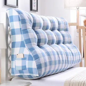 CAMZ Large Bolster Triangular Headboard Reading Pillow, Twin Full Queen King Positioning Super Support Pillow Bolster Backrest Wedge Pillow for Daybed Bunk Lumbar Pad (E,Twin:39in)