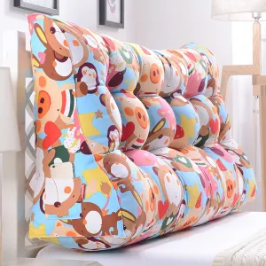 CAMZ Large Bolster Triangular Headboard Reading Pillow, Twin Full Queen King Positioning Super Support Pillow Bolster Backrest Wedge Pillow for Daybed Bunk Lumbar Pad (F,Twin:39in)