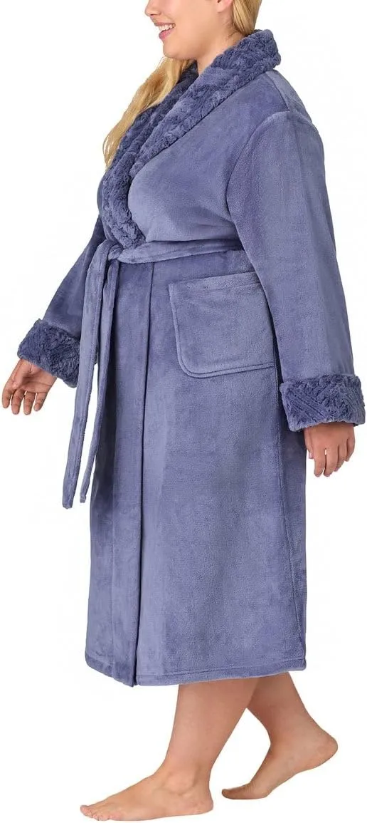 Carole Hochman Women's Shawl Collar Plush Robe