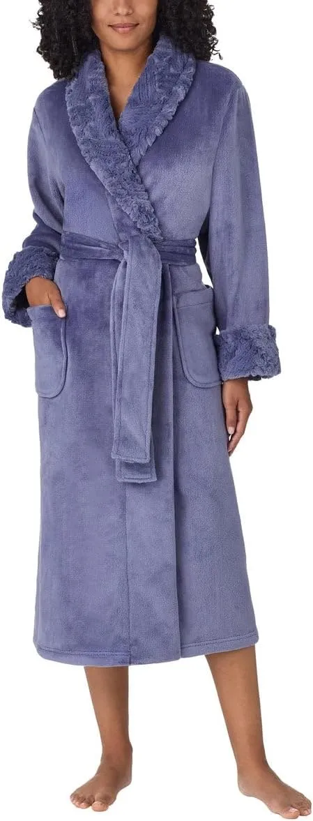 Carole Hochman Women's Shawl Collar Plush Robe