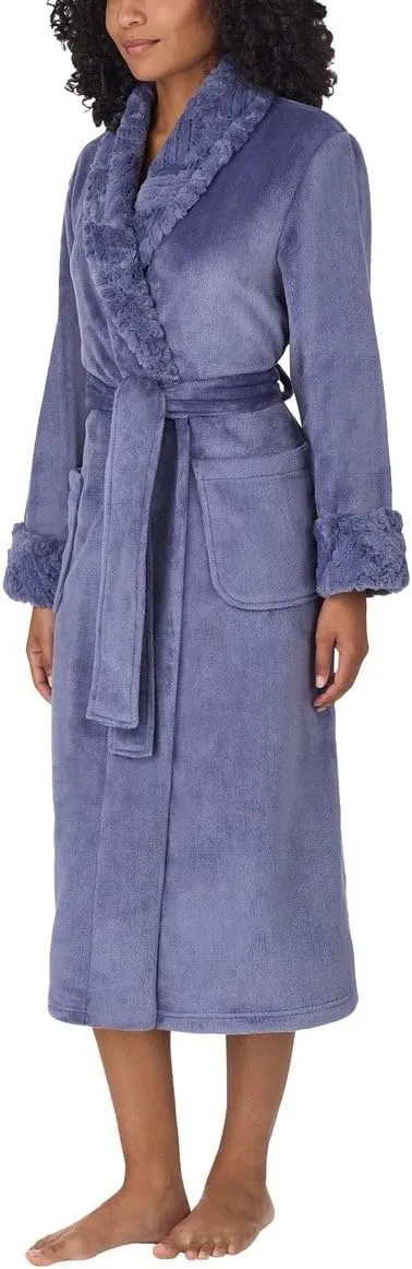 Carole Hochman Women's Shawl Collar Plush Robe