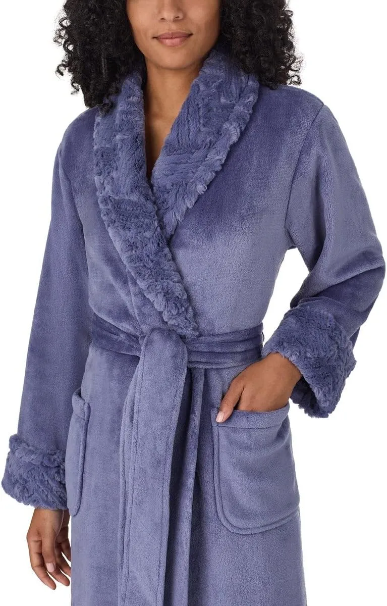 Carole Hochman Women's Shawl Collar Plush Robe
