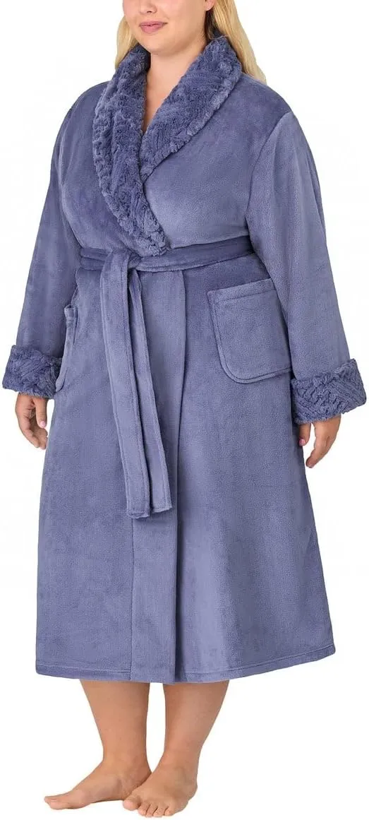 Carole Hochman Women's Shawl Collar Plush Robe