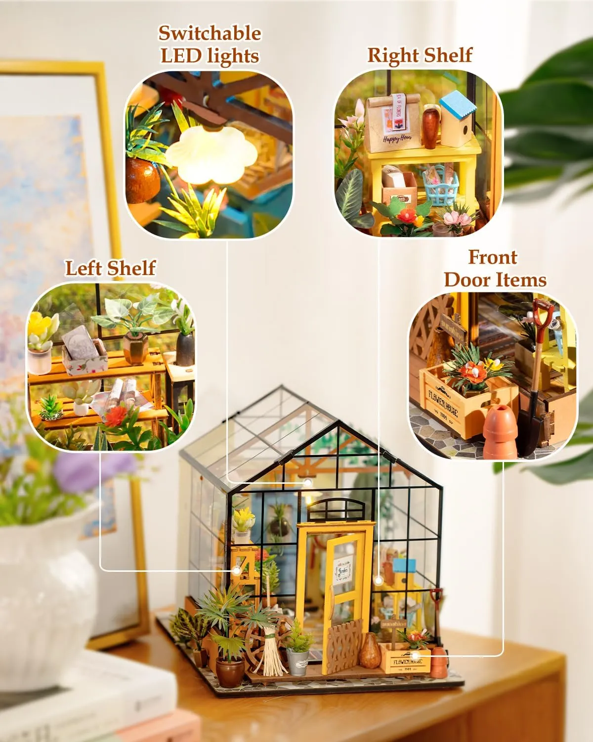 Cathy's Flower House Miniature Dollhouse Kit
