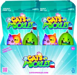 Cats vs Pickles Mystery Bags - 12pack -Teal Assortment D Set (Characters Will Vary)