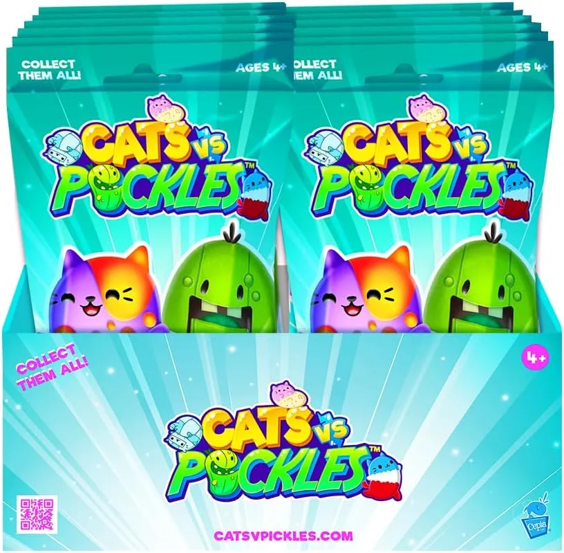 Cats vs Pickles Mystery Bags - 12pack -Teal Assortment D Set (Characters Will Vary)