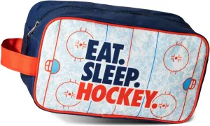 ChalkTalkSPORTS Hockey Accessory Bag | Travel Bag Dopp Kit | Eat Sleep Hockey