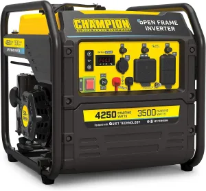 Champion Power Equipment 4250-Watt RV Ready Portable Open Frame Inverter Generator with Quiet Technology