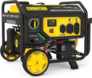Champion Power Equipment 4750-Watt Dual Fuel Portable Generator with Electric Start, Wheel Kit
