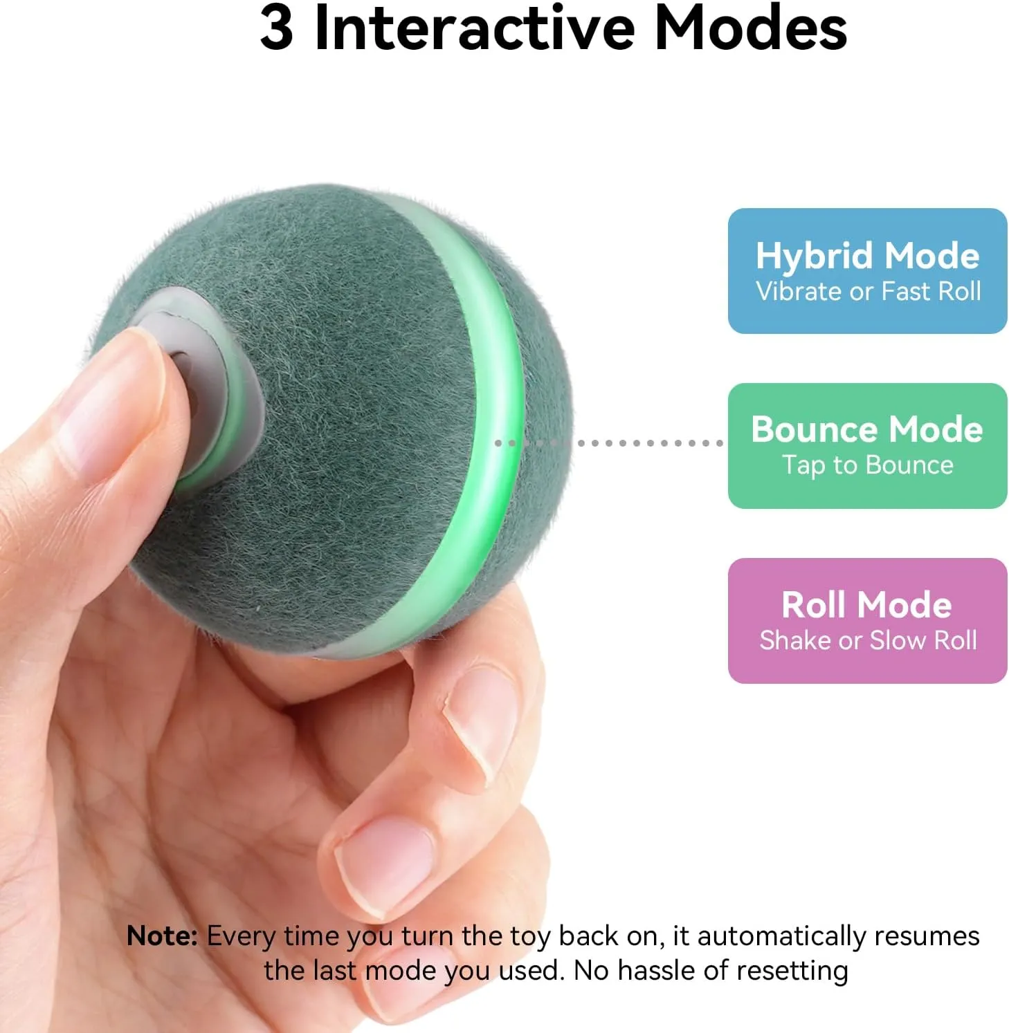 Cheerble 【2025 Upgrade】 Interactive Cat Ball, Wicked Ball M3, Automatic Moving Toy for Indoor Cat Kitten, Smart Anti-Depression Pet Toy Fun Gift with Light