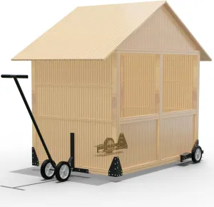 Chicken Coop Wheels Kit - Portable Poultry Tractor Mobilization Steel Chicken Coop Accessories - Set of 6 Chicken Run Wheels-Chicken Cage Not Included-Patent Pending
