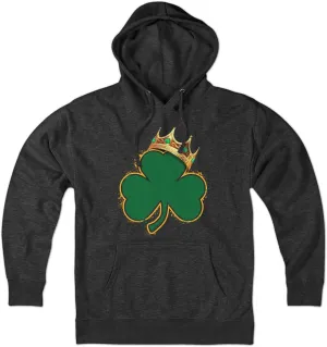 Chowdaheadz Crowned Shamrock Boston Basketball Champions Hoodie – Unisex Pullover Sweatshirt Soft Cotton Blend