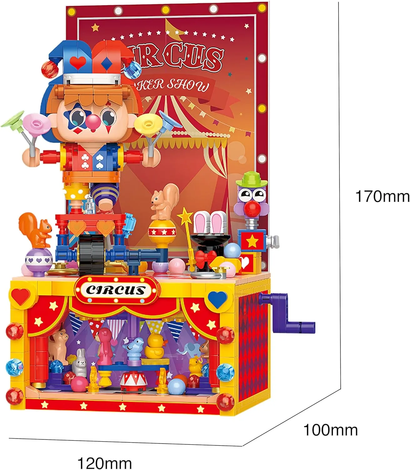 Circus Clown Building Block Set, 717 Pieces with Original Scene Music, Gifts for Adults and Children.(Clown 21326)