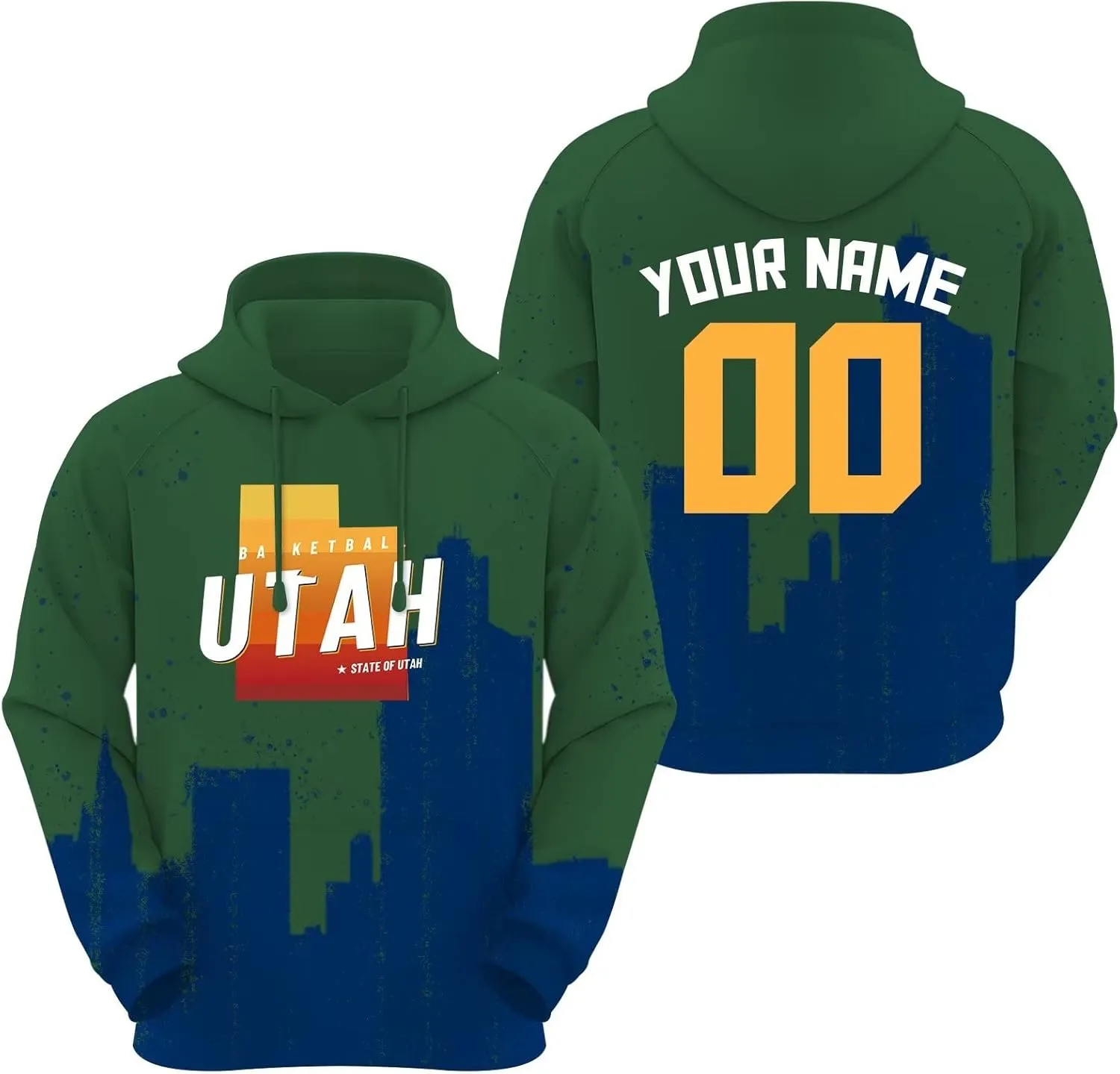 City Custom Basketball Sweatshirt Hoodie Personalized Sweatshirt Name Number Gifts for Fans