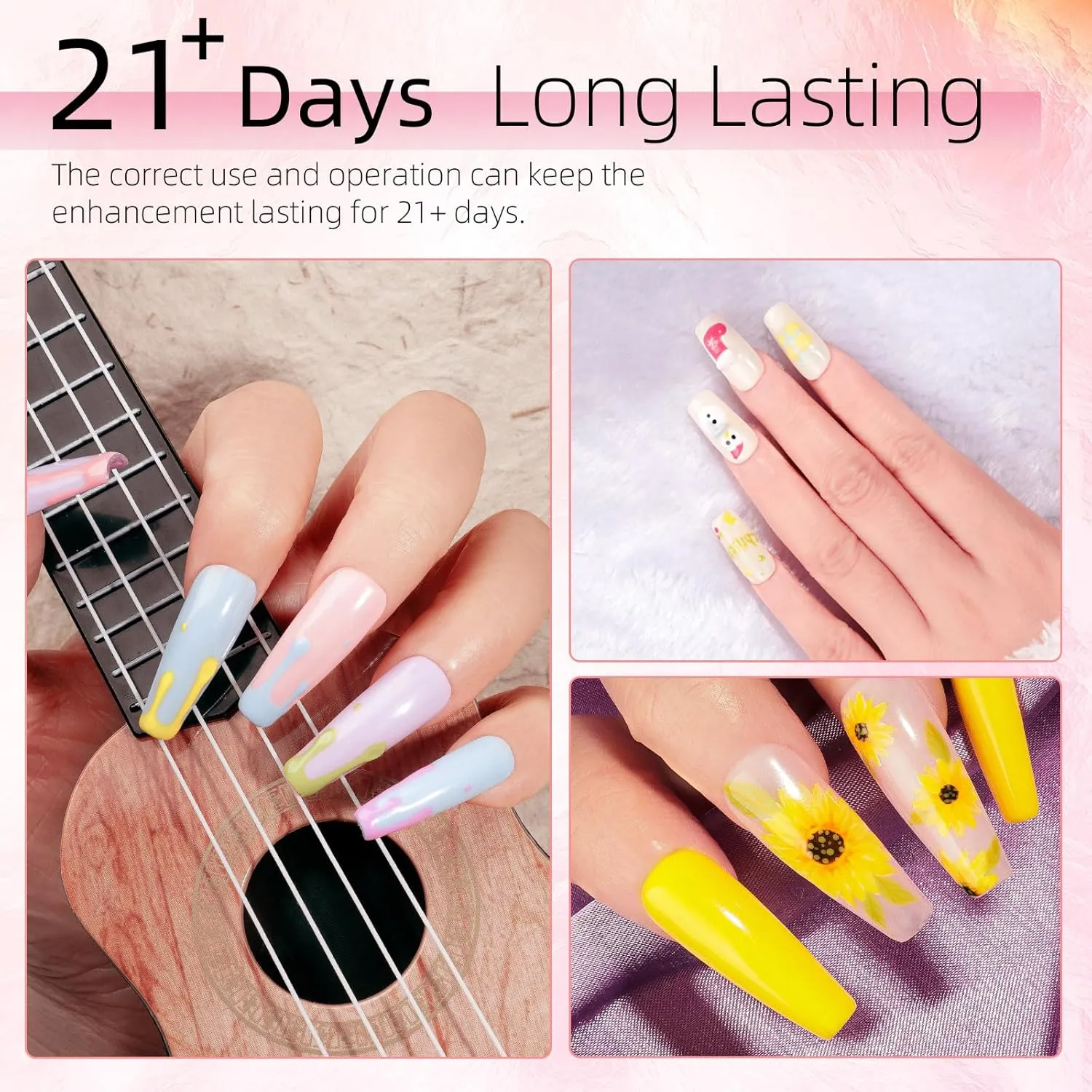 Clara Colors Gel Manicure Liner Set,20 Color Purple Pink Green Nail Polish for Swirl French Tip Painting Design Built (Neon 20 Colors)