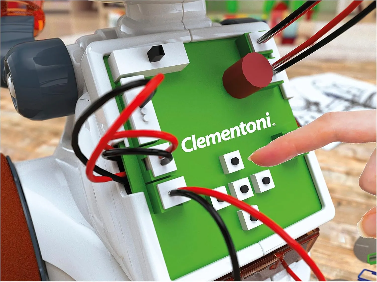 Clementoni- Science & Play Mio Robot: Interactive STEM Learning Robot with App, Obstacle Avoidance & Drawing Function (8  Years)