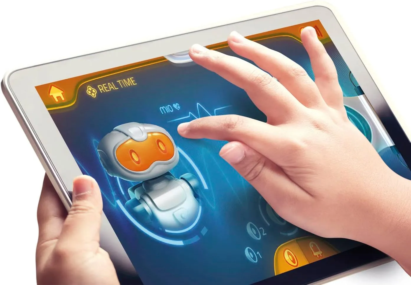Clementoni- Science & Play Mio Robot: Interactive STEM Learning Robot with App, Obstacle Avoidance & Drawing Function (8  Years)