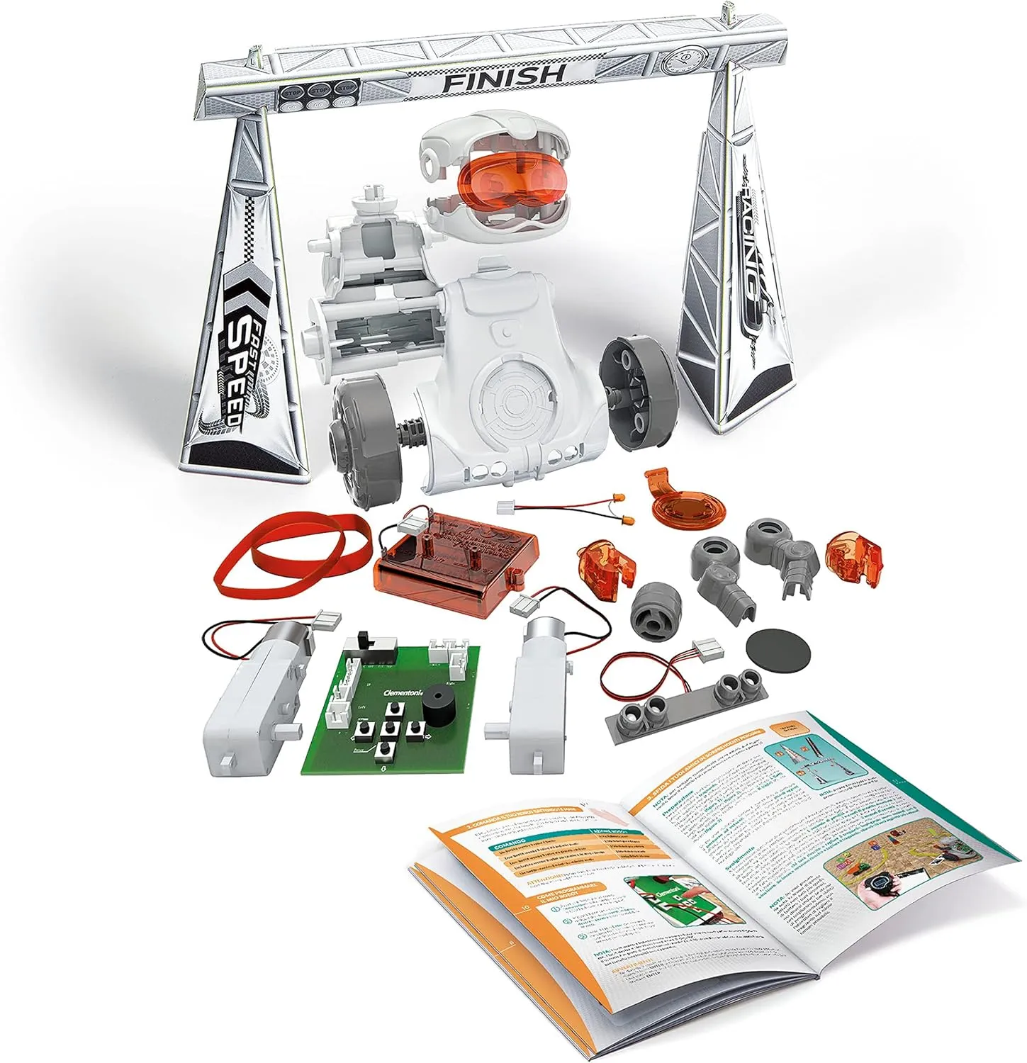 Clementoni- Science & Play Mio Robot: Interactive STEM Learning Robot with App, Obstacle Avoidance & Drawing Function (8  Years)