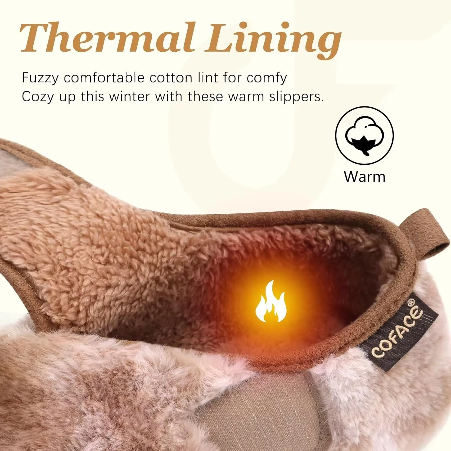 COFACE Women House Slippers Memory Foam Fluffy Slippers Ladies House Shoes Indoor Outdoor