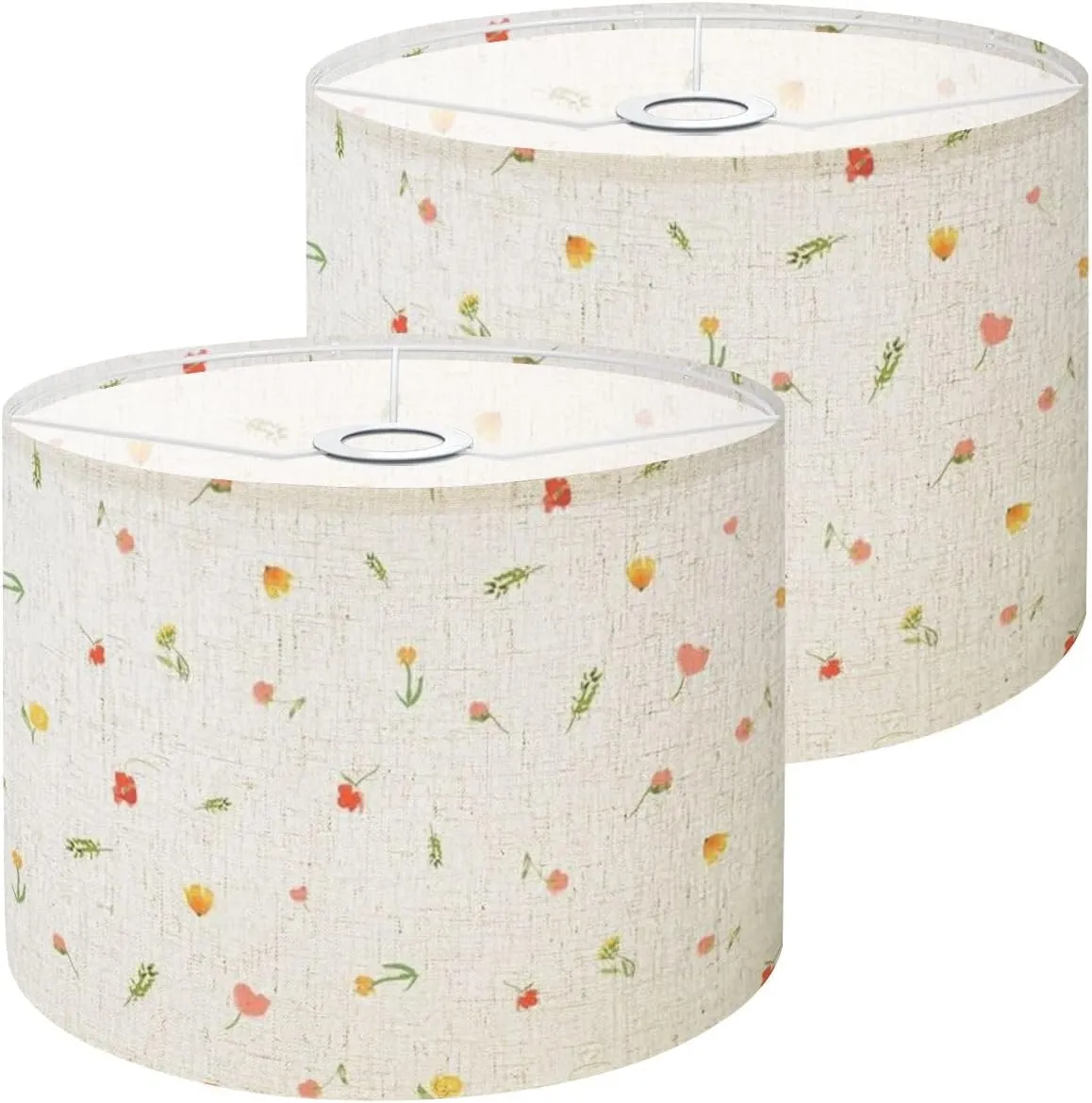Colorful Lampshades Lamp Shades set of 2 tiny flowers For summer print dress Light Shade for Table Lamps Floor Lamps Drum Lamp Shades Lampshade Replacement