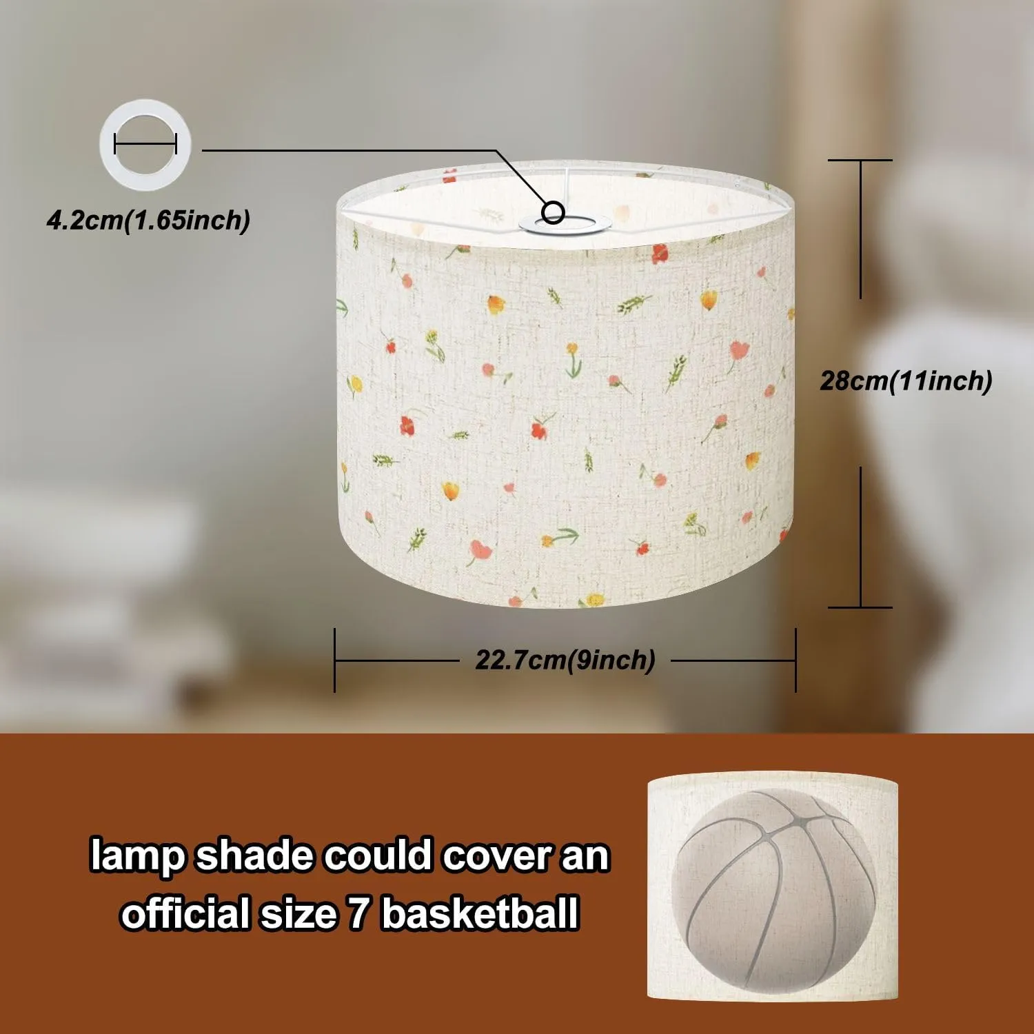 Colorful Lampshades Lamp Shades set of 2 tiny flowers For summer print dress Light Shade for Table Lamps Floor Lamps Drum Lamp Shades Lampshade Replacement