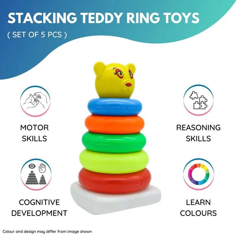 Colorful Stacking Ring Toys - 5 Pieces (1-2 Years)